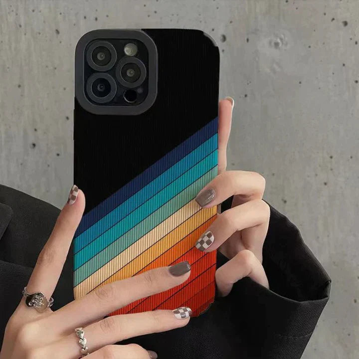 Rainbow Striped Print Case